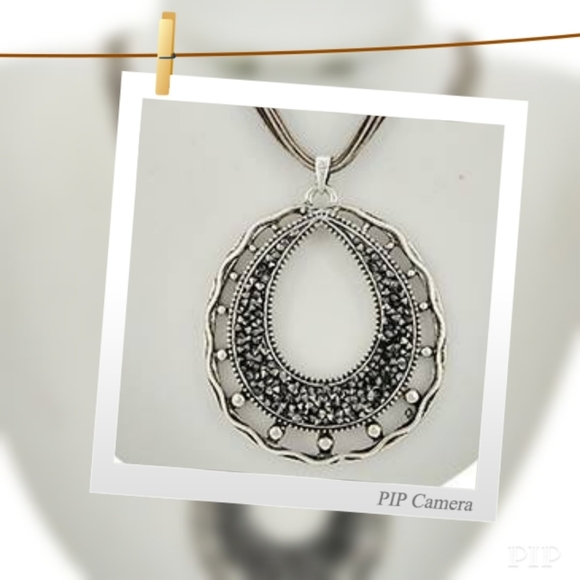 Burnished Silver Tone Necklace Set - Picture 1 of 5